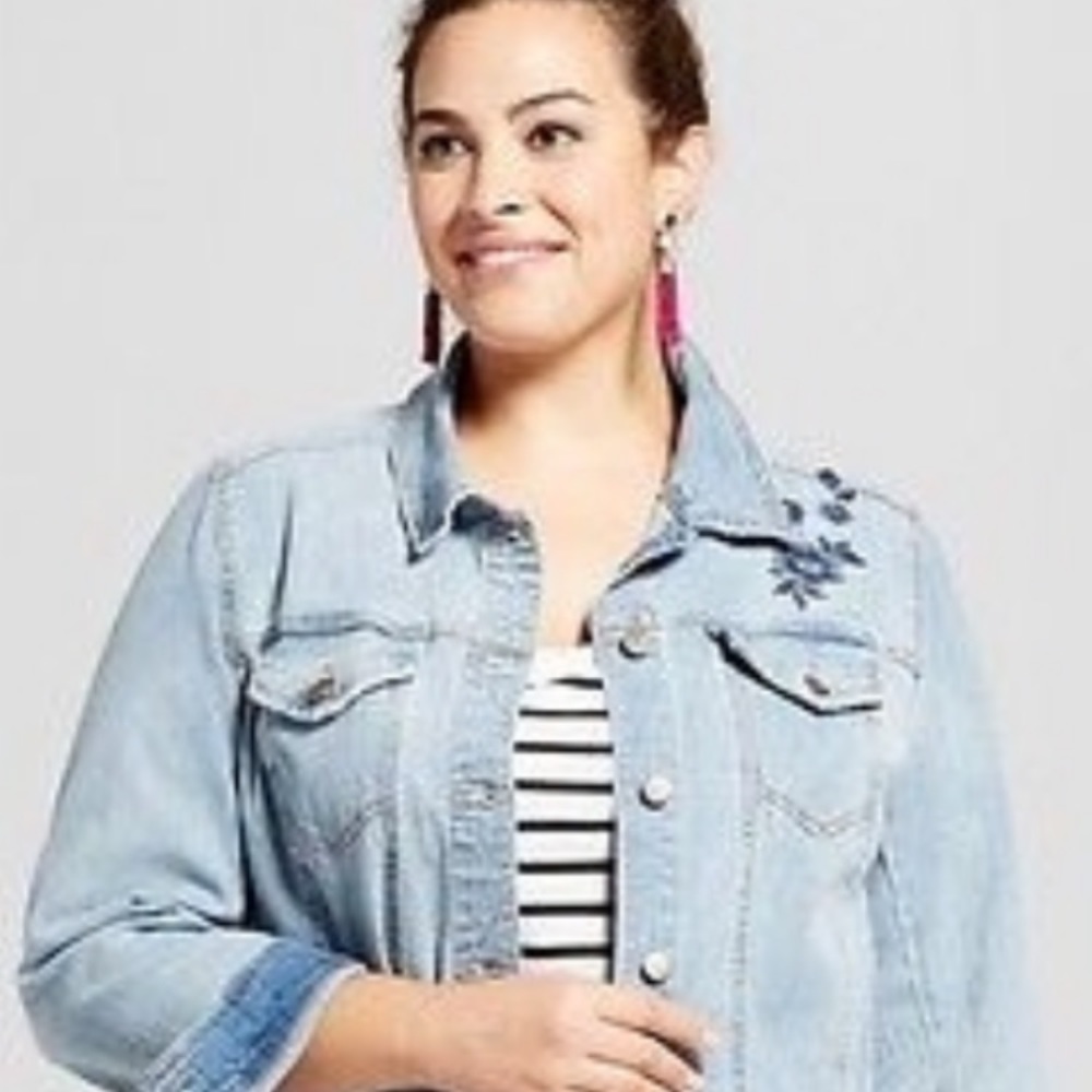 Ava & Viv Denim Embroidered Jean Jacket